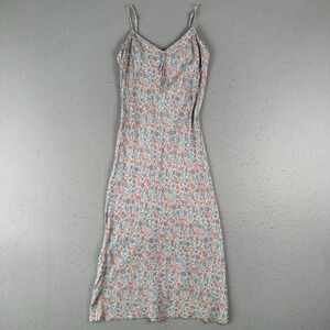 Vtg Y2K American Eagle Slip Dress Women's 4 Multicolor‎ Floral Spaghetti Strap